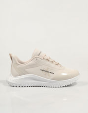 ZAPATILLAS CALVIN KLEIN EVA RUNNER LOW LACE MIX ML WN en color Beige