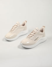 ZAPATILLAS CALVIN KLEIN EVA RUNNER LOW LACE MIX ML WN en color Beige