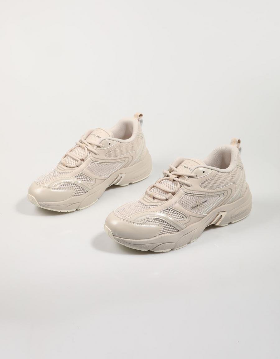 Calvin Klein Retro Tennis Low Lace ML ML MTL em bege