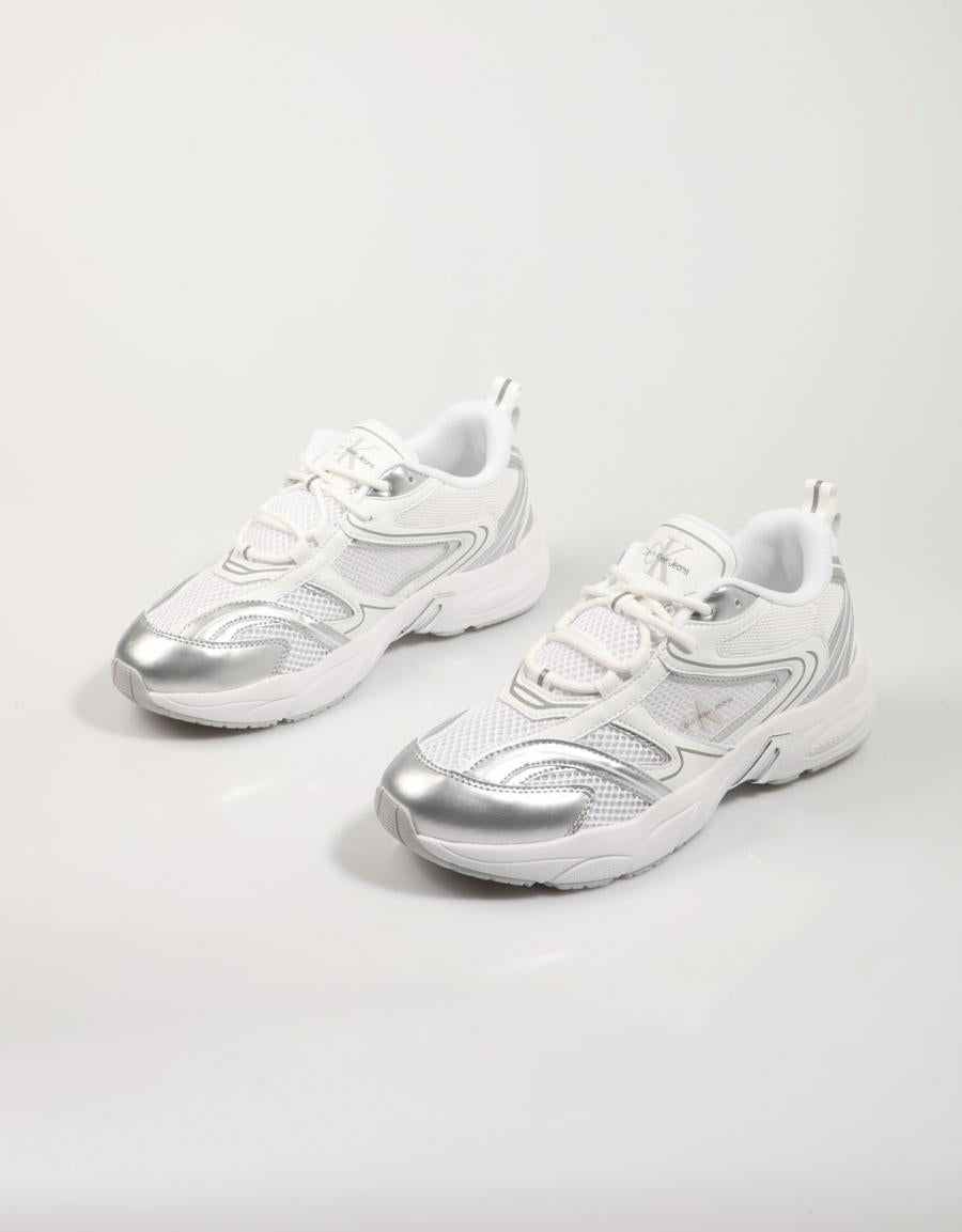 Calvin Klein Retro Tennis Low Lace ML ML Mtl in white