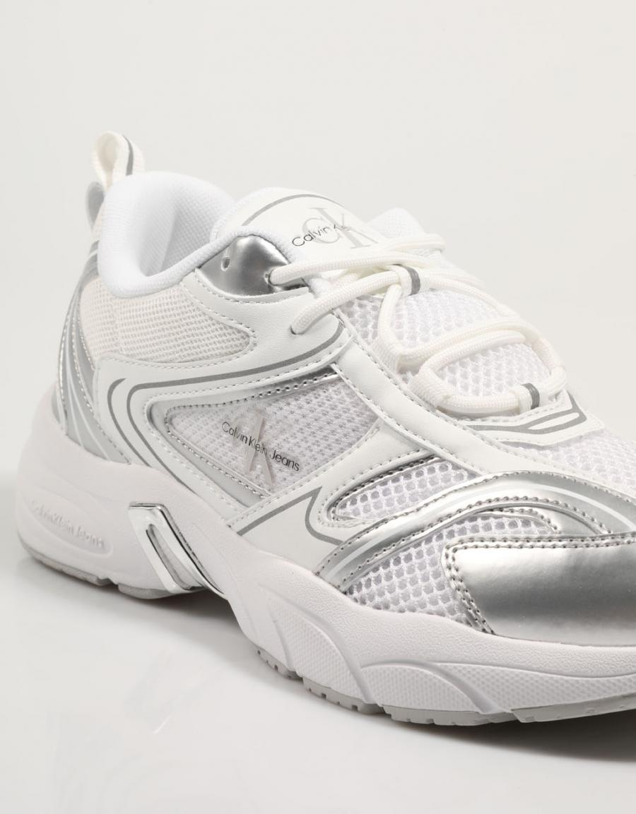 Calvin Klein Retro Tennis Low Lace ML ML Mtl in white