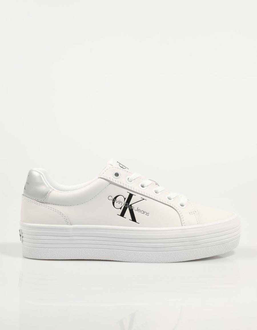 ZAPATILLAS CALVIN KLEIN VULC FLATFORM LACEUP LTH en color Blanco