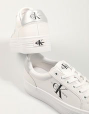 ZAPATILLAS CALVIN KLEIN VULC FLATFORM LACEUP LTH en color Blanco