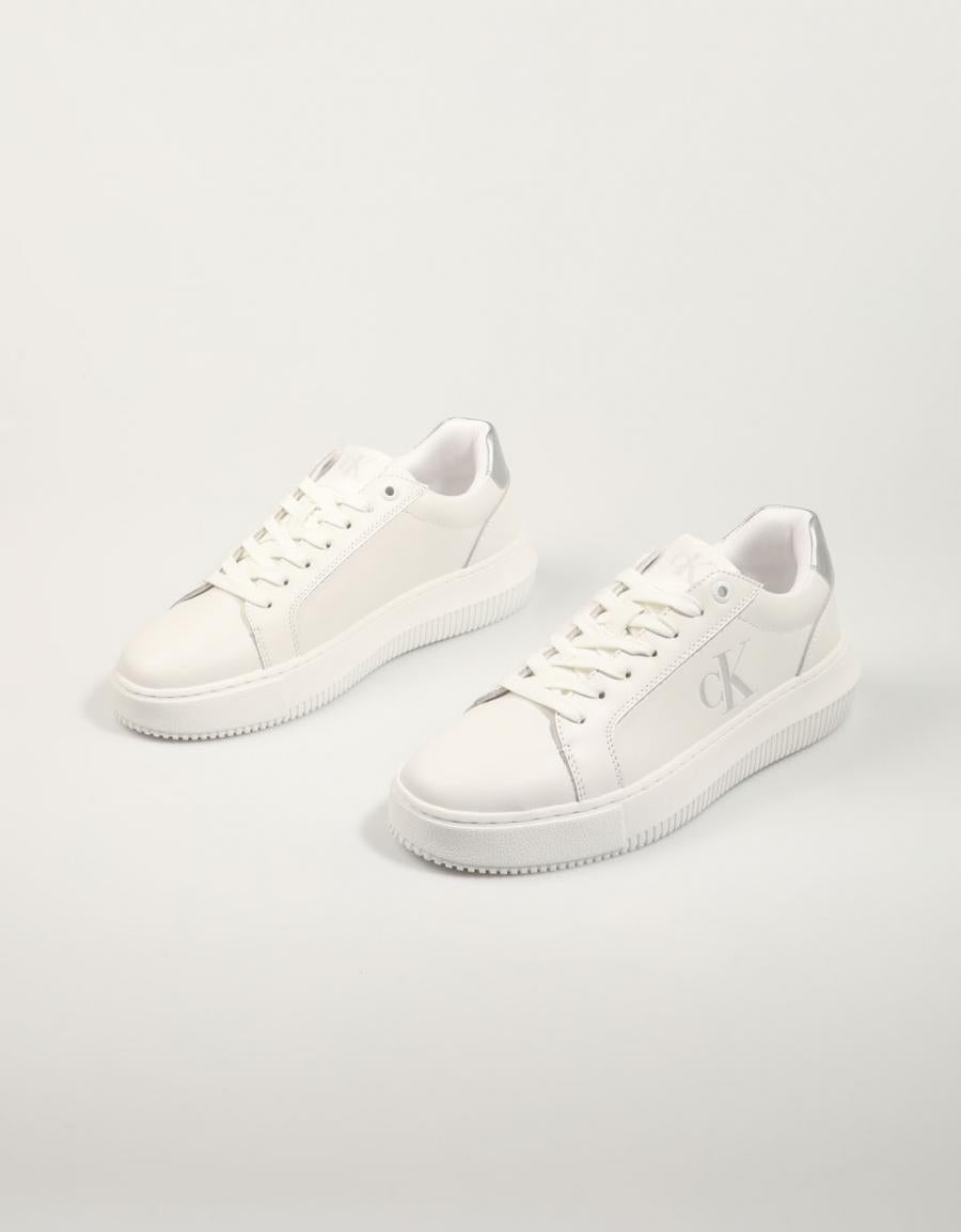 ZAPATILLAS CALVIN KLEIN CHUNKY CUPSOLE LACEUP LTH en color Blanco