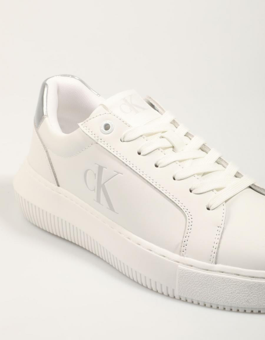 ZAPATILLAS CALVIN KLEIN CHUNKY CUPSOLE LACEUP LTH en color Blanco