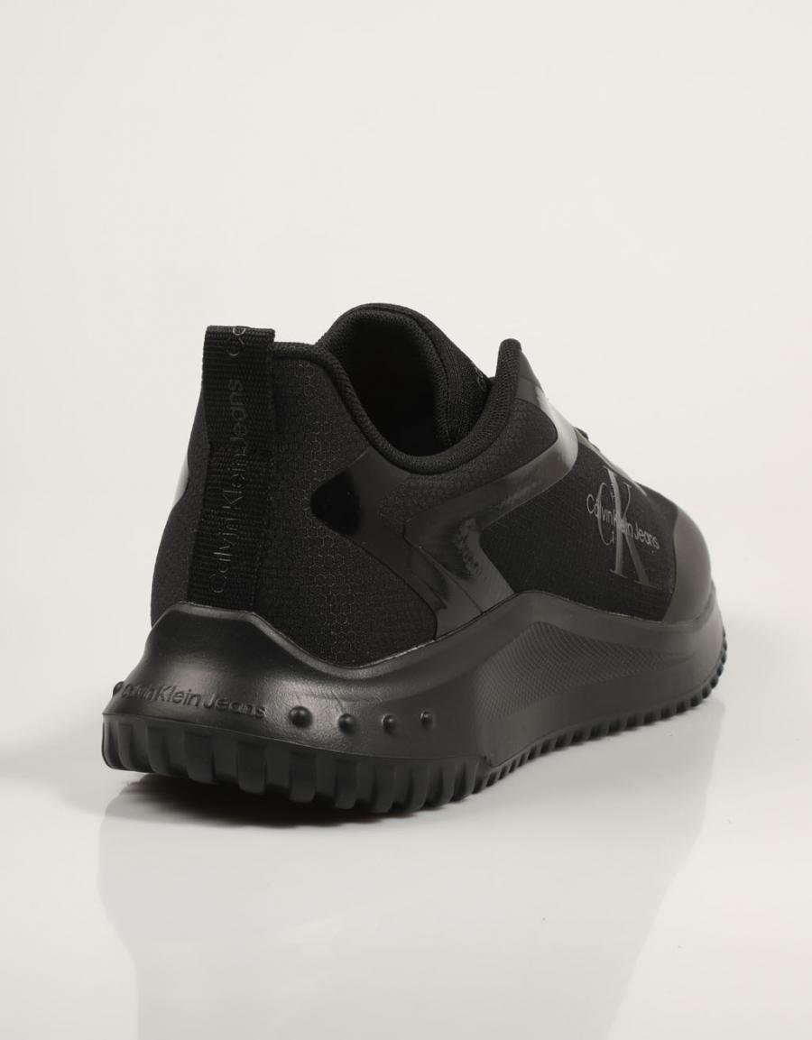 Calvin Klein Eva Runner Low Lace Ml Mix Sneakers in nero