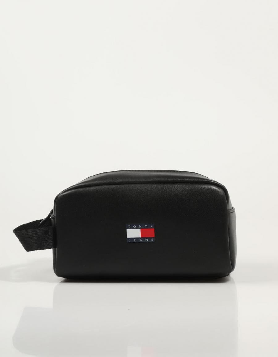 Bolsa Tommy Hilfiger TJM Archive Leather Washbag em preto