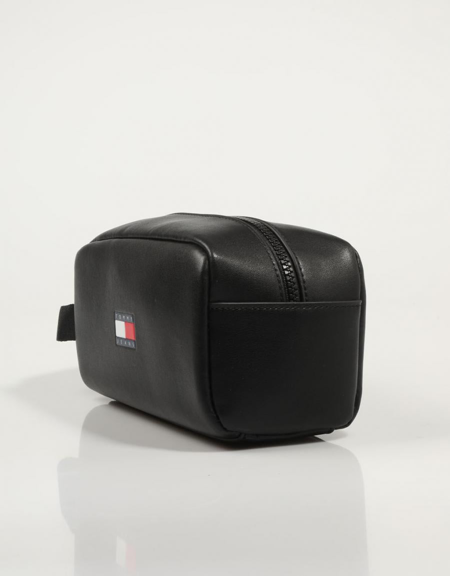 Bolsa Tommy Hilfiger TJM Archive Leather Washbag em preto