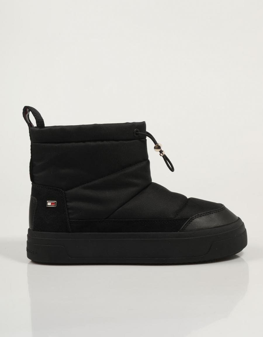 BOTINES TOMMY HILFIGER FLAG NYLON MINI SNOWBOOT en color Beige