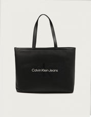 Bolso Calvin Klein sculpté Slim Tote34 mono en couleur nègre