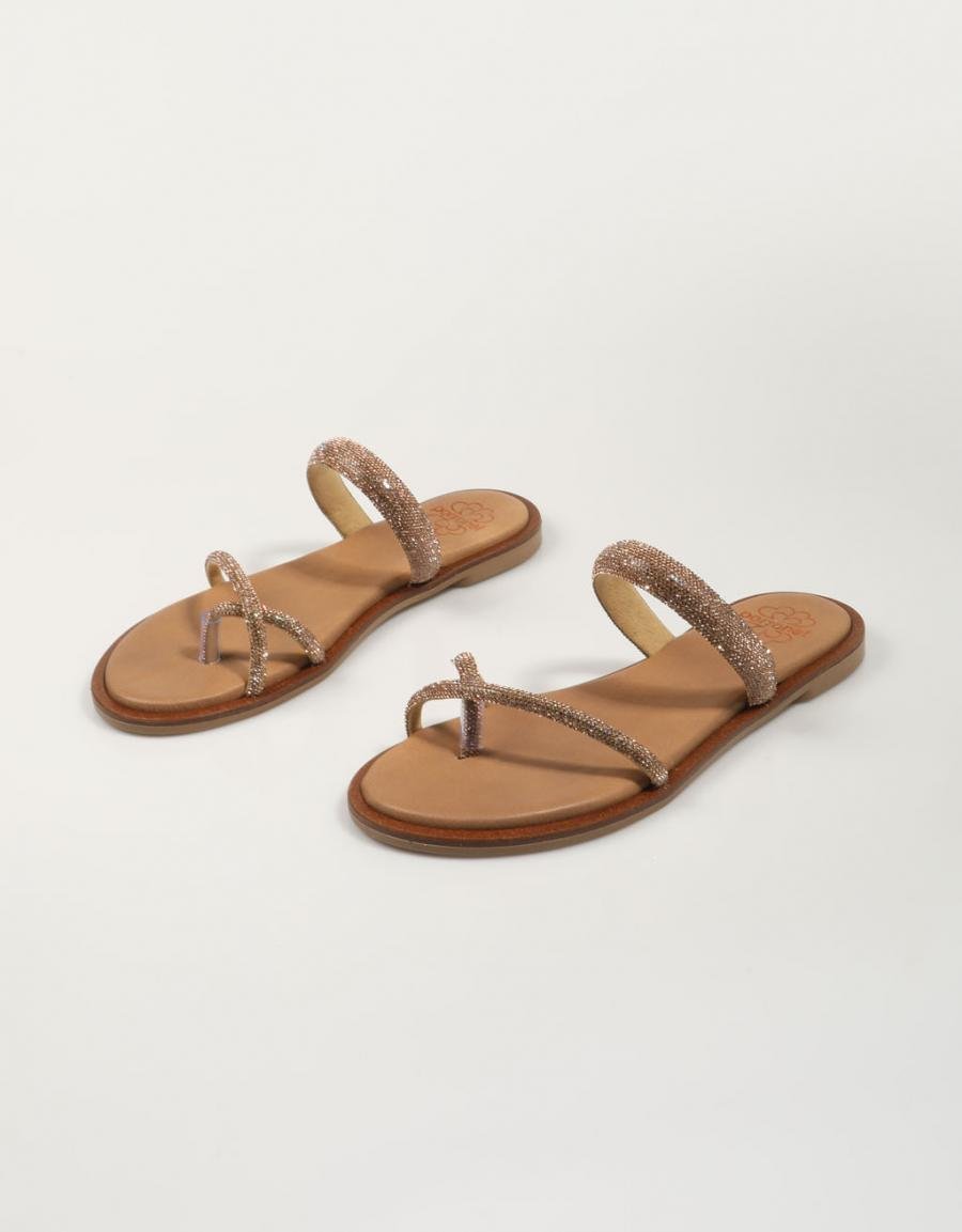 SANDALIAS PORRONET 3008 en color Platino