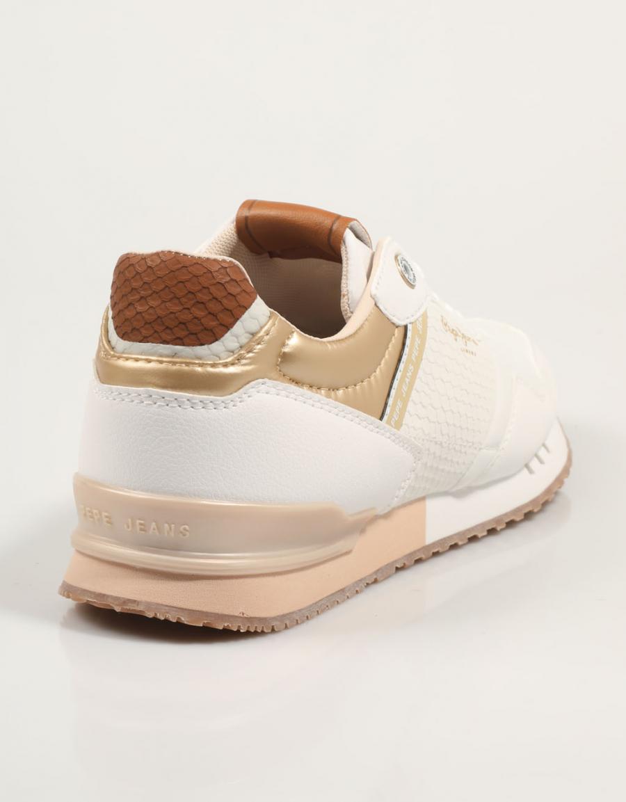 ZAPATILLAS PEPE JEANS LONDON SNAKE W PLS40024 en color Blanco