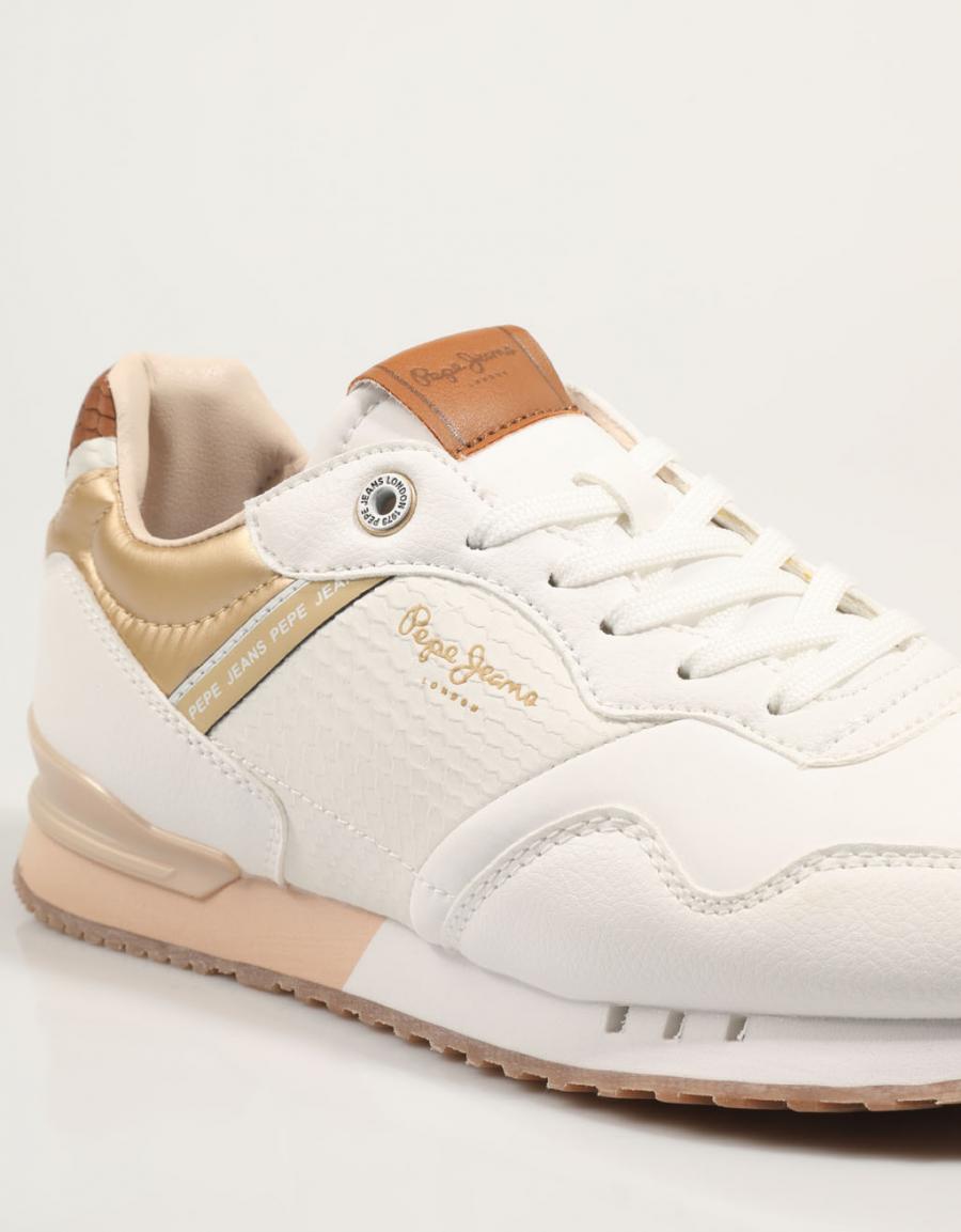 ZAPATILLAS PEPE JEANS LONDON SNAKE W PLS40024 en color Blanco