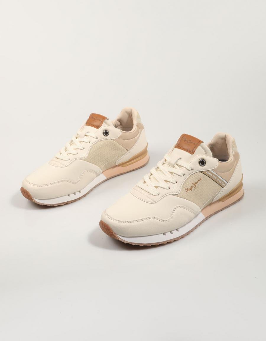 ZAPATILLAS PEPE JEANS LONDON SNAKE W PLS40024 en color Beige