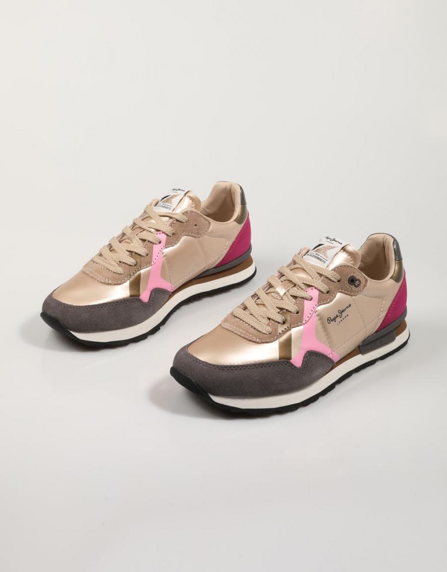 ZAPATILLAS PEPE JEANS BRIT PRINTS W PLS40021 en color Oro