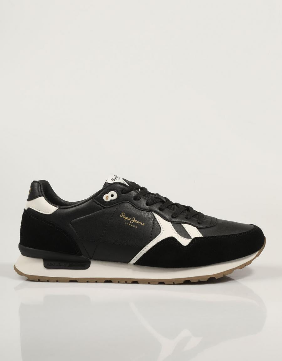 ZAPATILLAS PEPE JEANS BRIT SUPRA M PMS40020 en color Negro