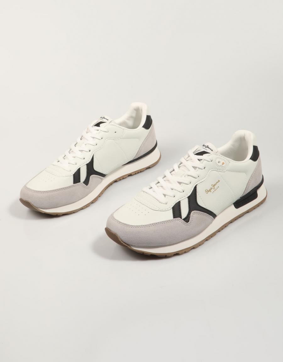 ZAPATILLAS PEPE JEANS BRIT SUPRA M PMS40020 en color Blanco
