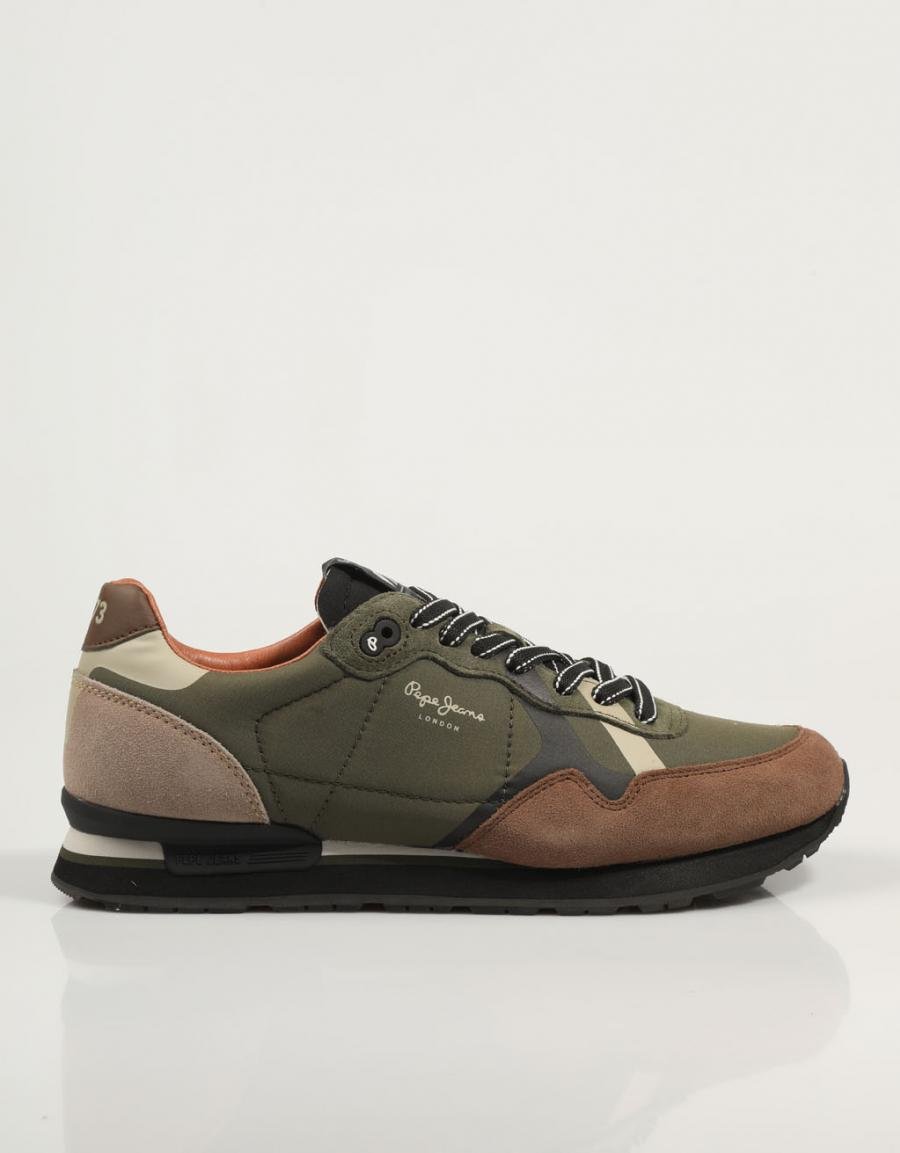 Sneaker PEPE JEANS Brit Road M in Kaki Color