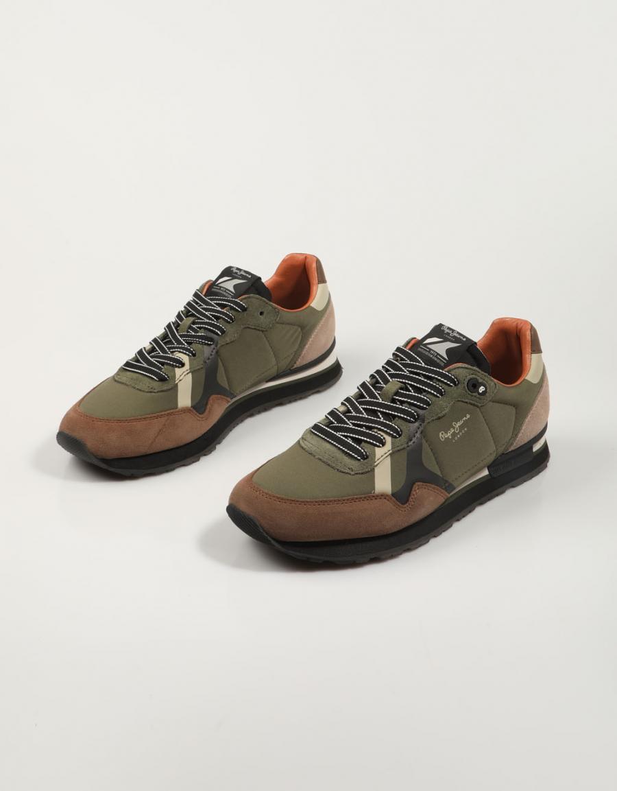Sneaker PEPE JEANS Brit Road M in Kaki Color