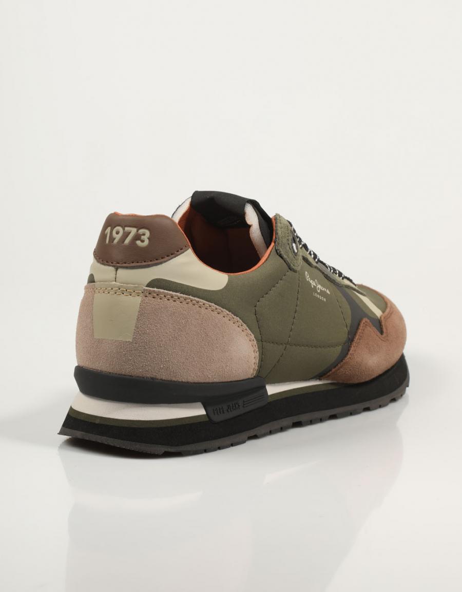 Sneaker PEPE JEANS Brit Road M in Kaki Color