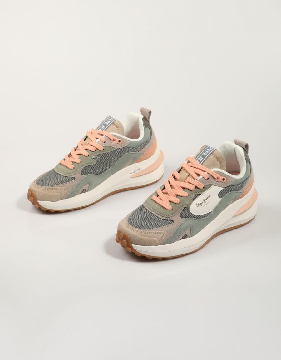 ZAPATILLAS PEPE JEANS WINSLOW URBAN W PLS60013 en color Kaki