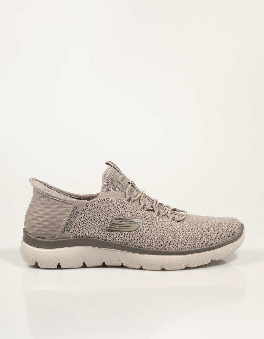 SKECHERS SLIP INS 232457 SAPATOS NA CORA TAUPE
