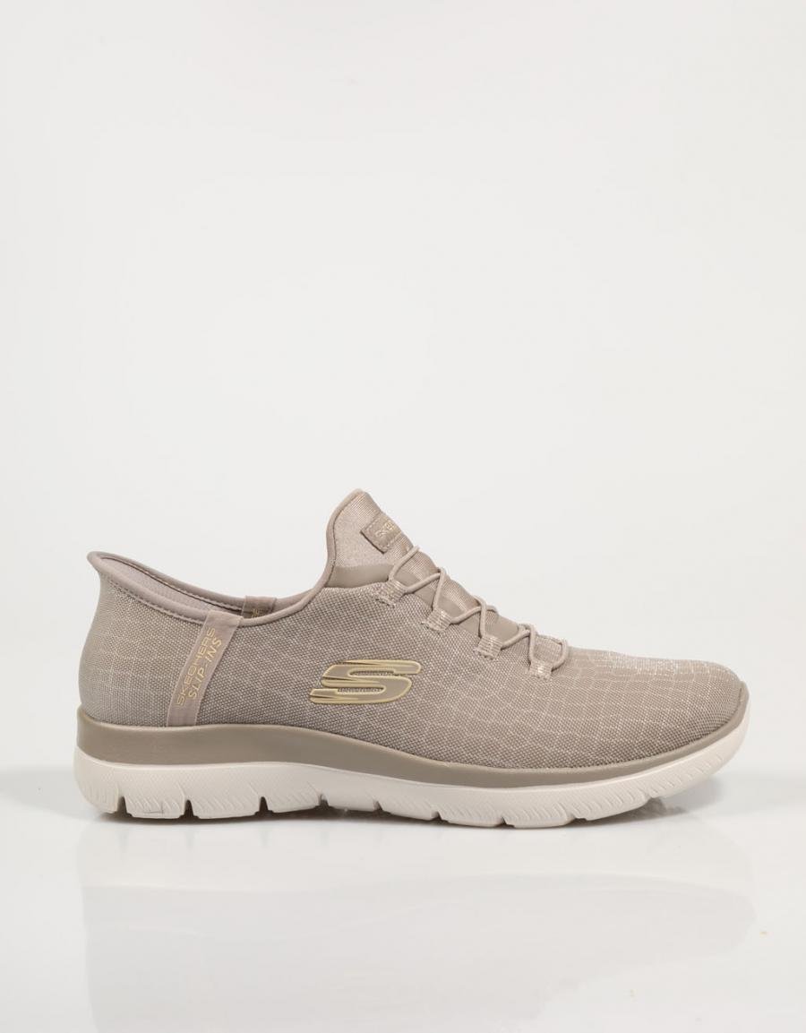 Zapatillas Skechers Slip Ins Sumts Classy en Color Taupe