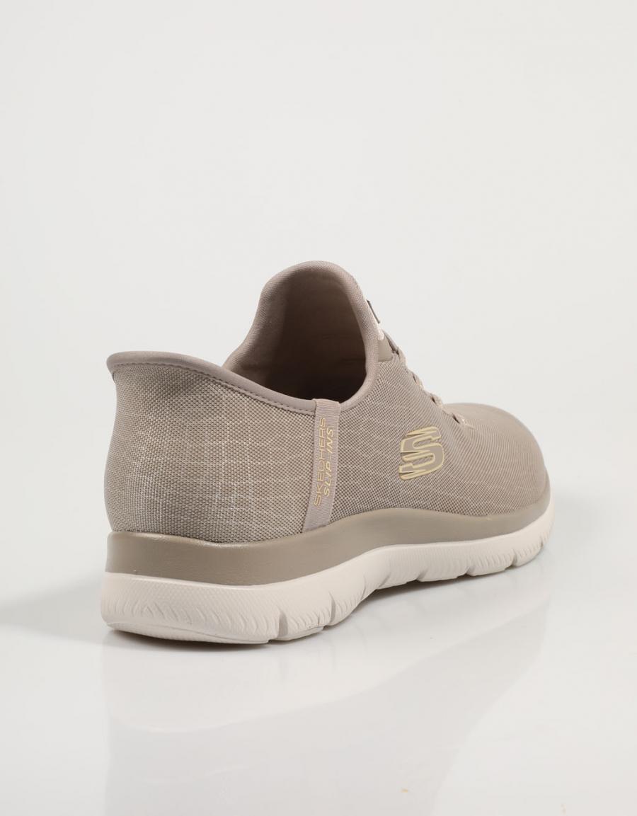 Zapatillas Skechers Slip Ins Sumts Classy en Color Taupe