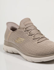Zapatillas Skechers Slip Ins Sumts Classy en Color Taupe