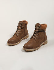 Atualizar 172109 botas de tornozelo na cor de couro