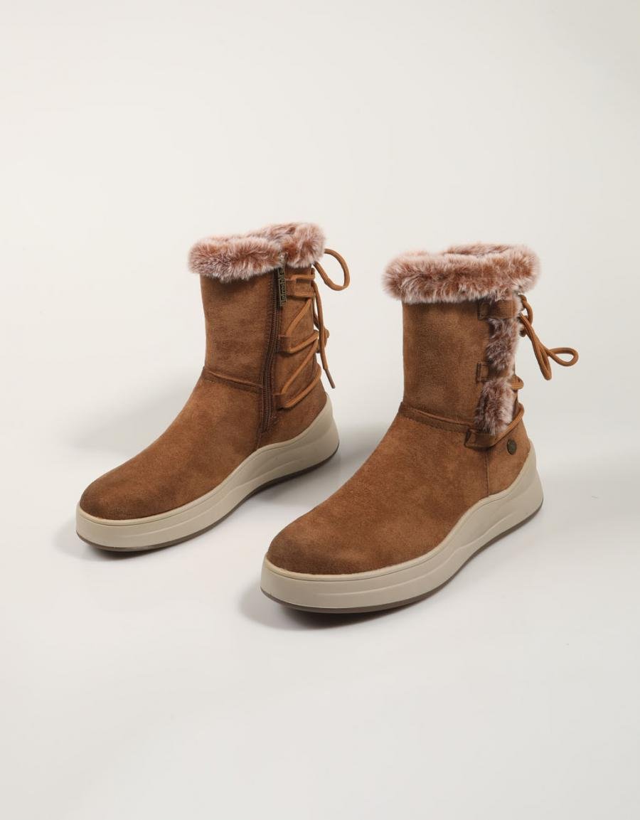Atualizar 172117 botas de tornozelo na cor de couro