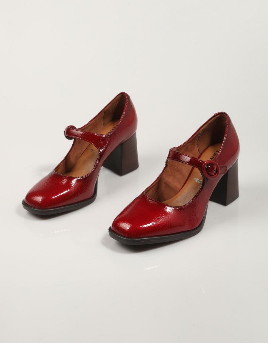 ZAPATOS VESTIR TAMARIS 1-24440-41 en color Burdeos