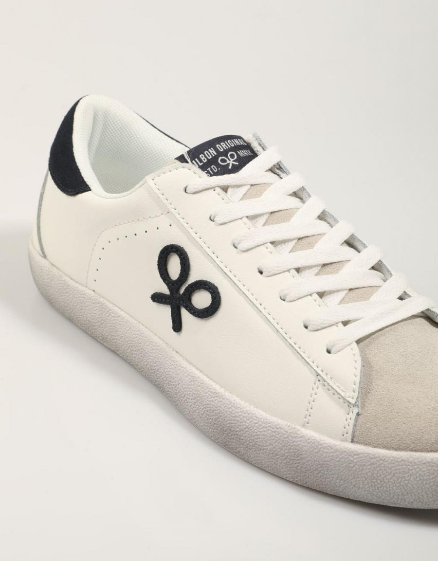 Silbon Shoes Snenel Tennis Logo en blanc