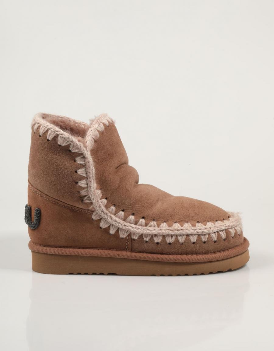 Mou ESKIMO BOOTS 18 GLITTER LOGO 101050A IN TAUPE COLOR