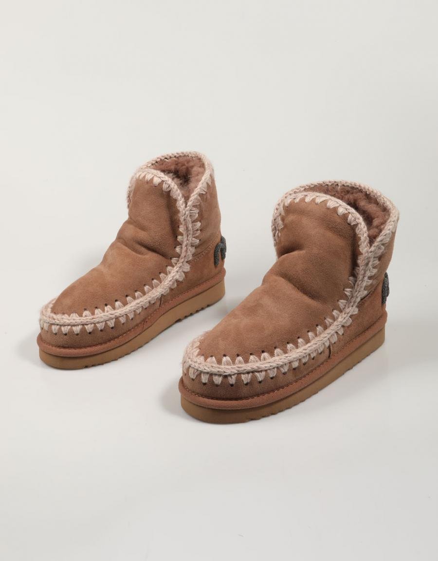 Mou ESKIMO BOOTS 18 GLITTER LOGO 101050A IN TAUPE COLOR