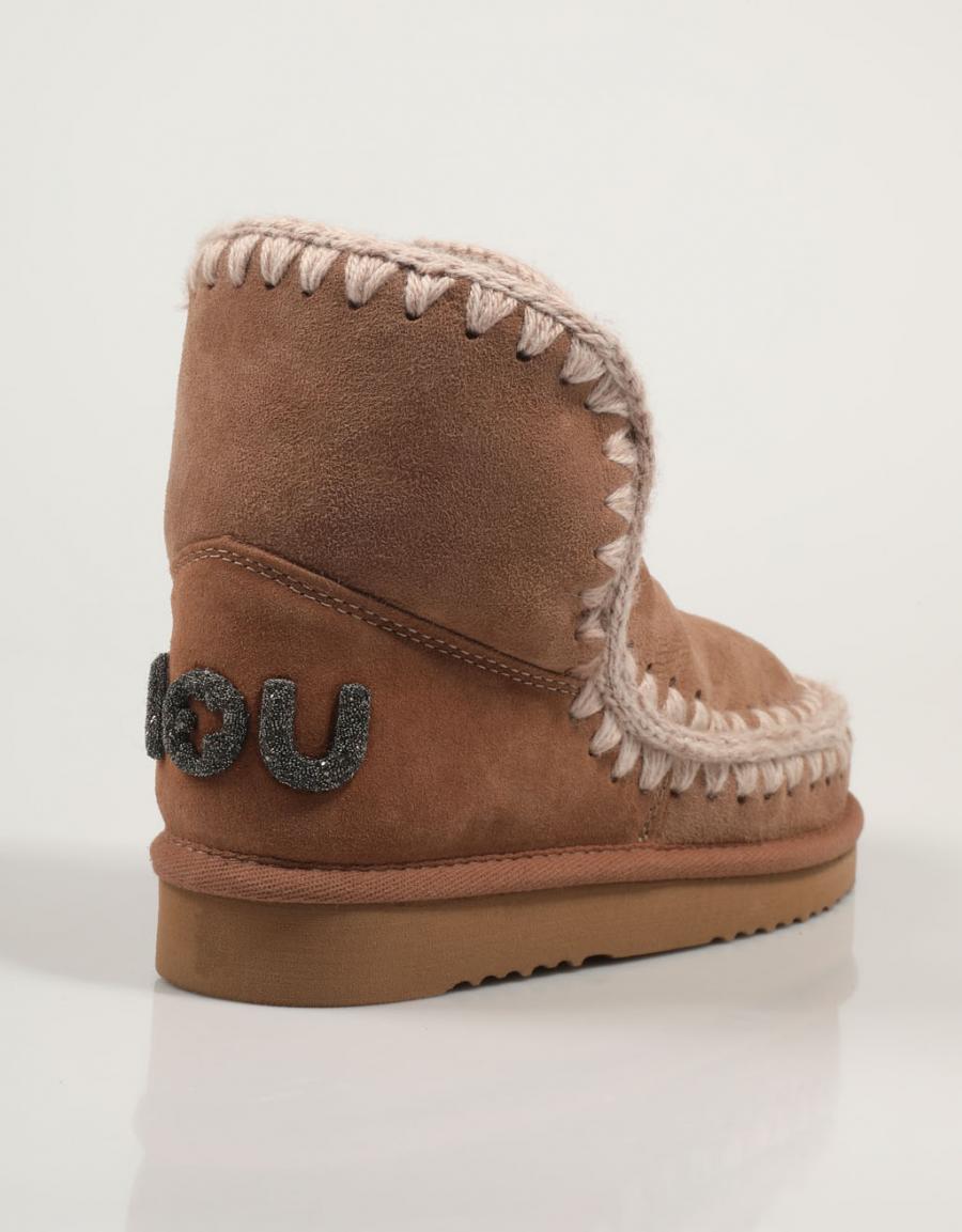 Mou ESKIMO BOOTS 18 GLITTER LOGO 101050A IN TAUPE COLOR