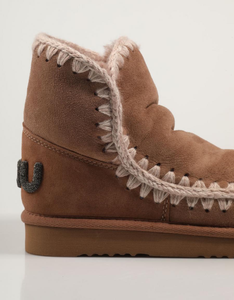 Mou ESKIMO BOOTS 18 GLITTER LOGO 101050A IN TAUPE COLOR