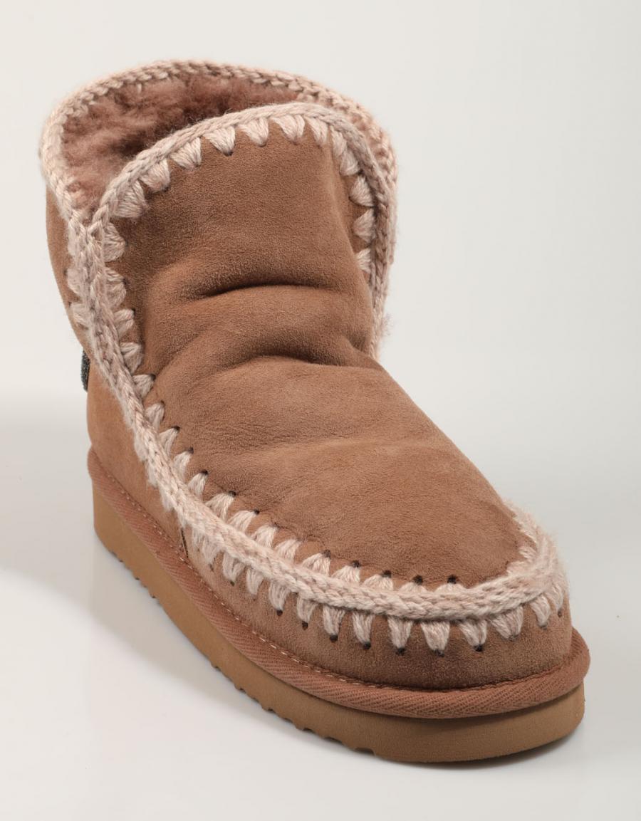 Mou ESKIMO BOOTS 18 GLITTER LOGO 101050A IN TAUPE COLOR