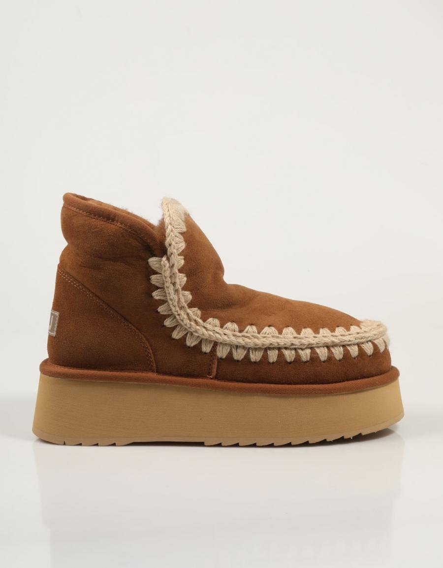 Mou Mou Esskimo Platform 681000A Ankle Boots in Leather Color
