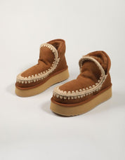 Mou Mou Esskimo Platform 681000A Ankle Boots in Leather Color