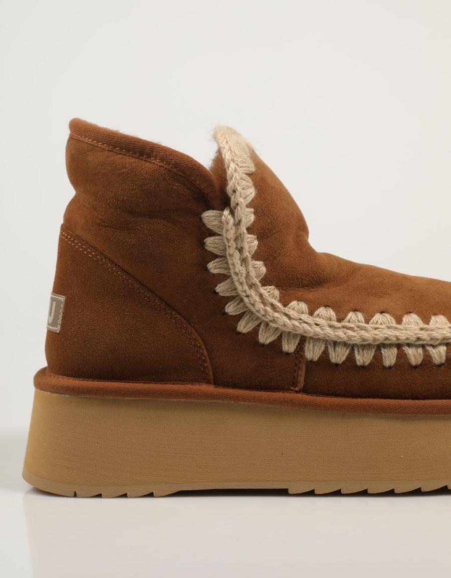 Mou Mou Esskimo Platform 681000A Ankle Boots in Leather Color