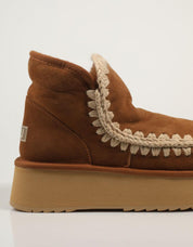 Mou Mou Esskimo Platform 681000A Ankle Boots in Leather Color