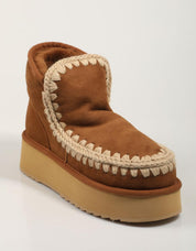 Mou Mou Esskimo Platform 681000A Ankle Boots in Leather Color