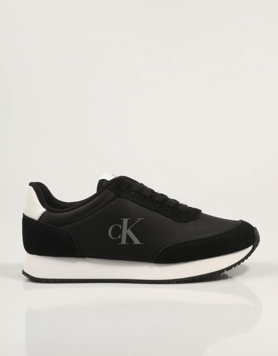 Zapatillas Calvin Klein Runner Lace Up Low Mg Mix en Color Negro