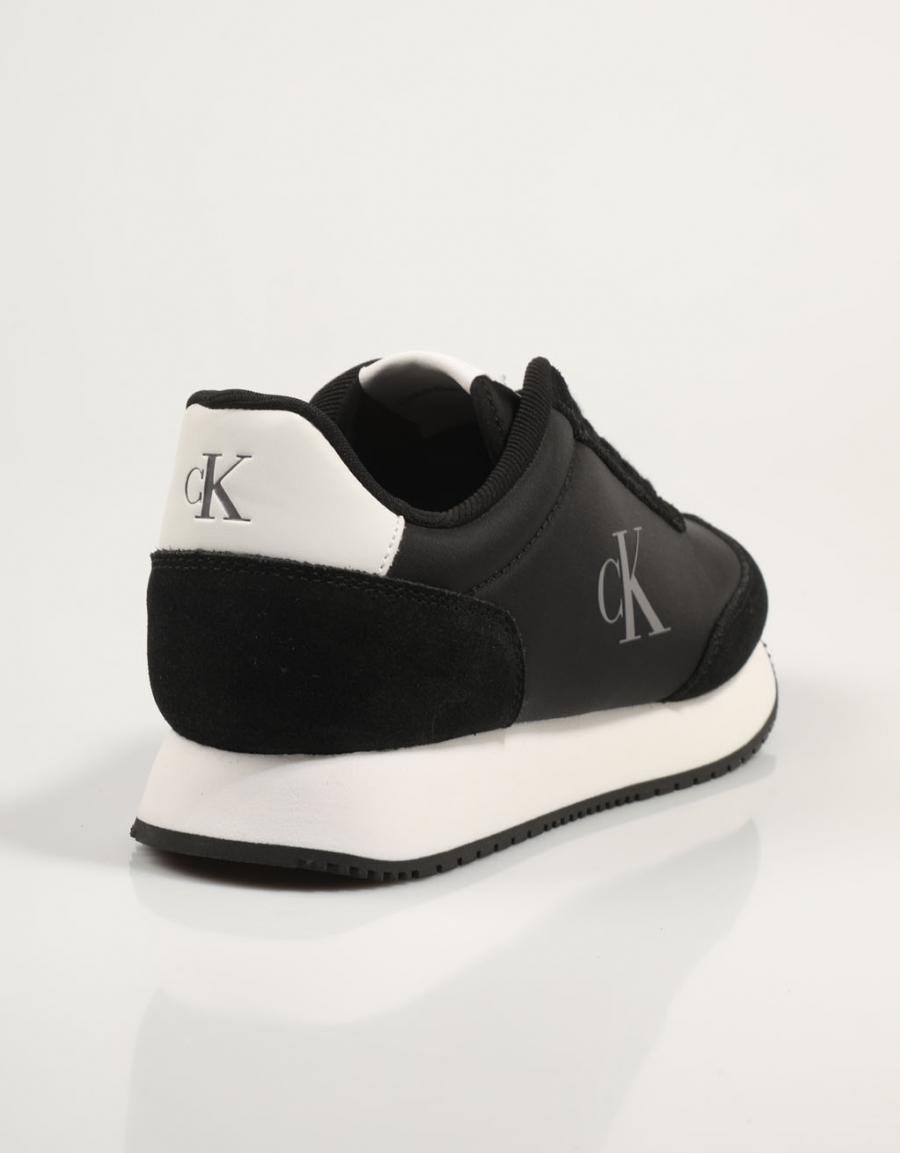 Zapatillas Calvin Klein Runner Lace Up Low Mg Mix en Color Negro