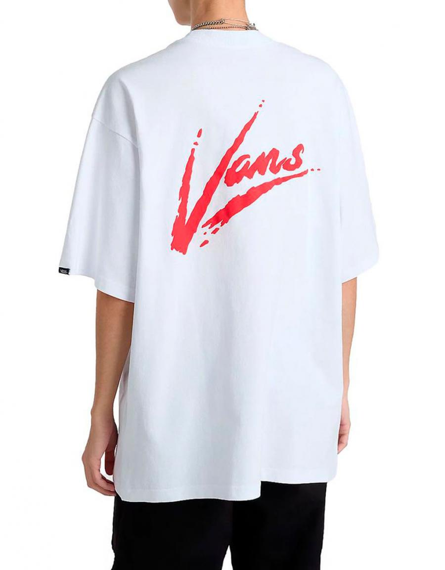 T -shirt VANS escova o script solto ss em branco