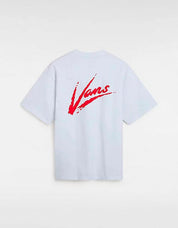 T -shirt VANS escova o script solto ss em branco