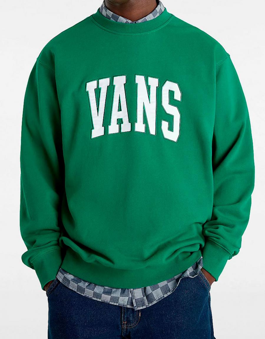 Sweatshirt VANS Original Standards Varsity Loose in Green Color
