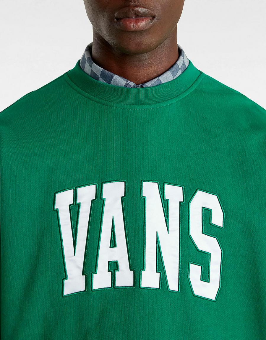 Sweatshirt VANS Original Standards Varsity Loose in Green Color