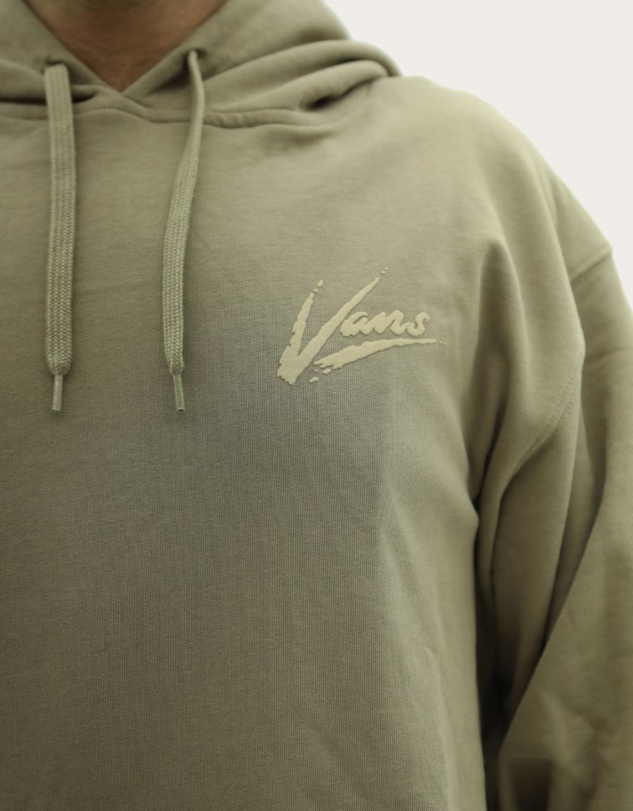 SUDADERA VANS BRUSH SCRIPT LOOSE FT PO en color Taupe